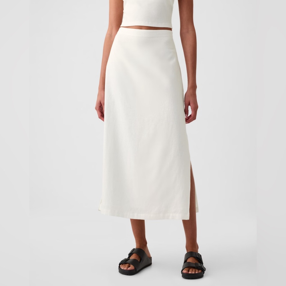 Gap linen blend maxi skirt